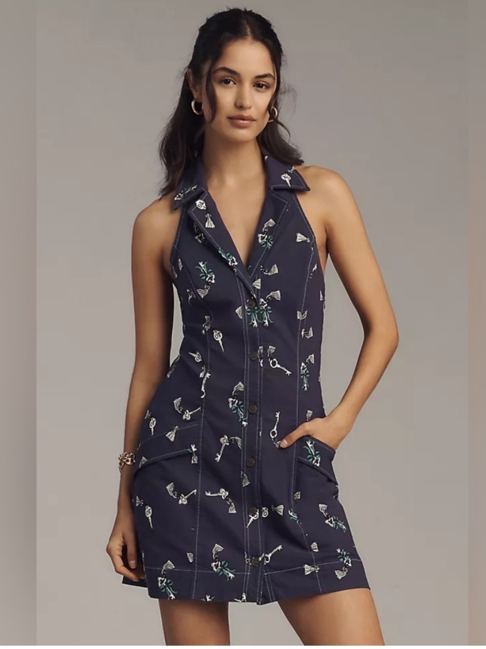 NWT ANTHROPOLOGIE MAEVE The Amelia Collard Mini Dress XL